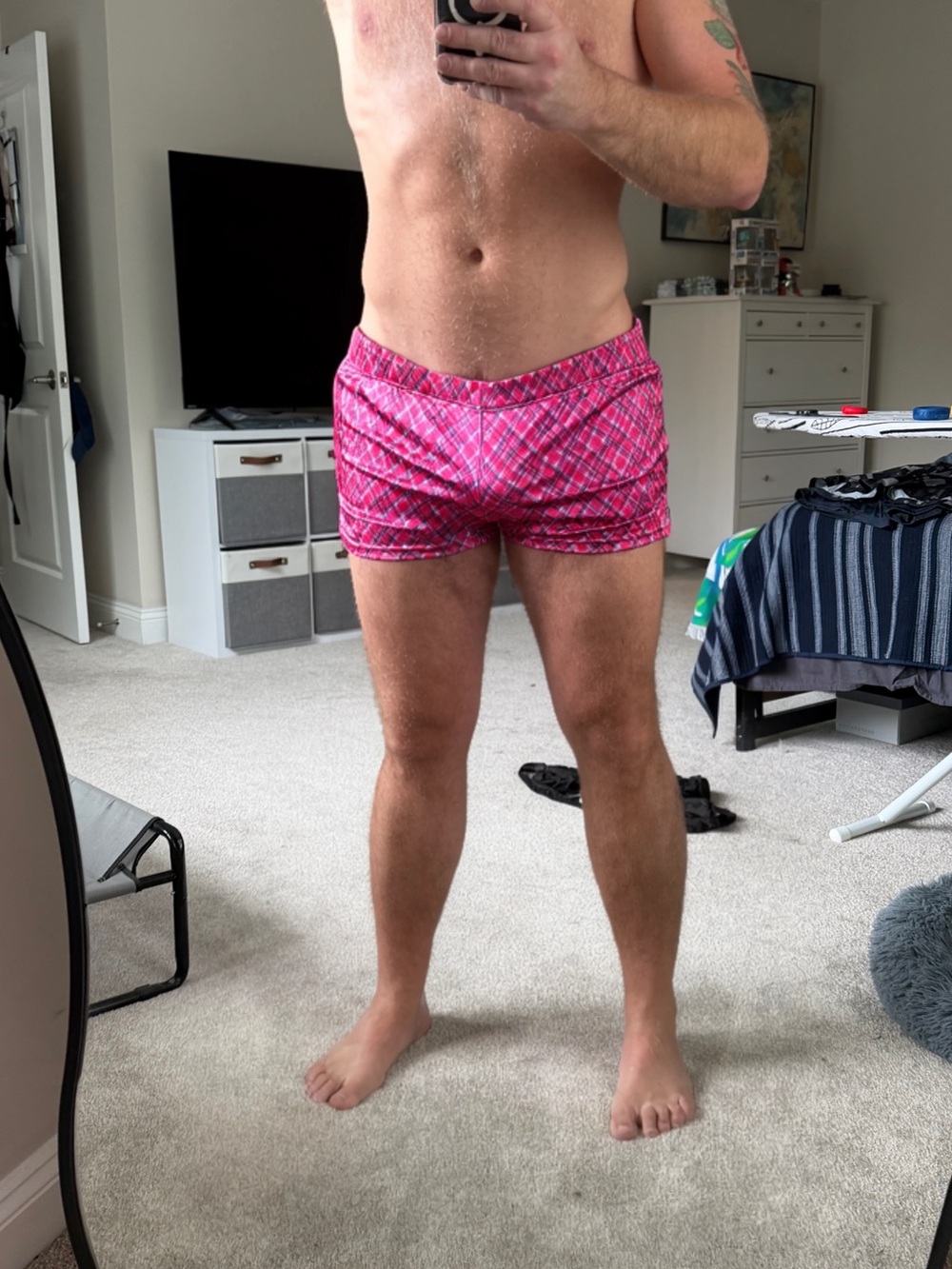 Men's Pink Patterned boxers by Body Aware XXL
